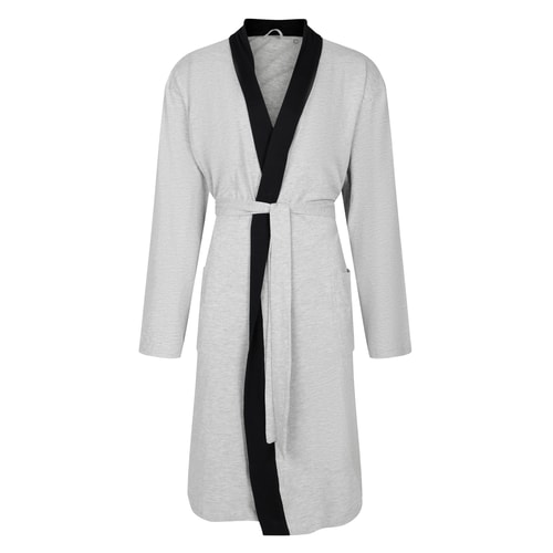 Bigdude Breathable Light Weight Bath Robe Grey Marl